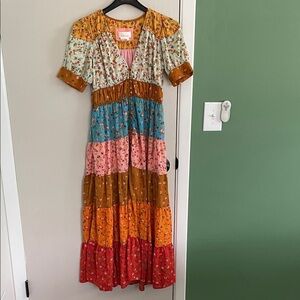 Anthropologie Multicolor Floral Maxi Dress